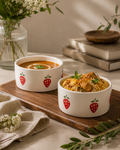 Sweet Strawberry Ceramic Serving Bowls Set of 2