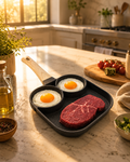 3-in-1 Nonstick Breakfast Frying Pan with Dual Egg Sections